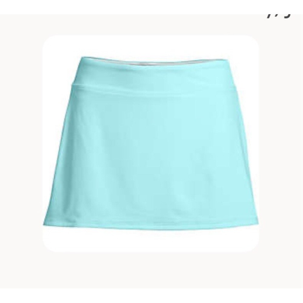 NEW Lands' End Paradise Aqua Blue Swim Skirt With Built In Panty,‎ Women 26W